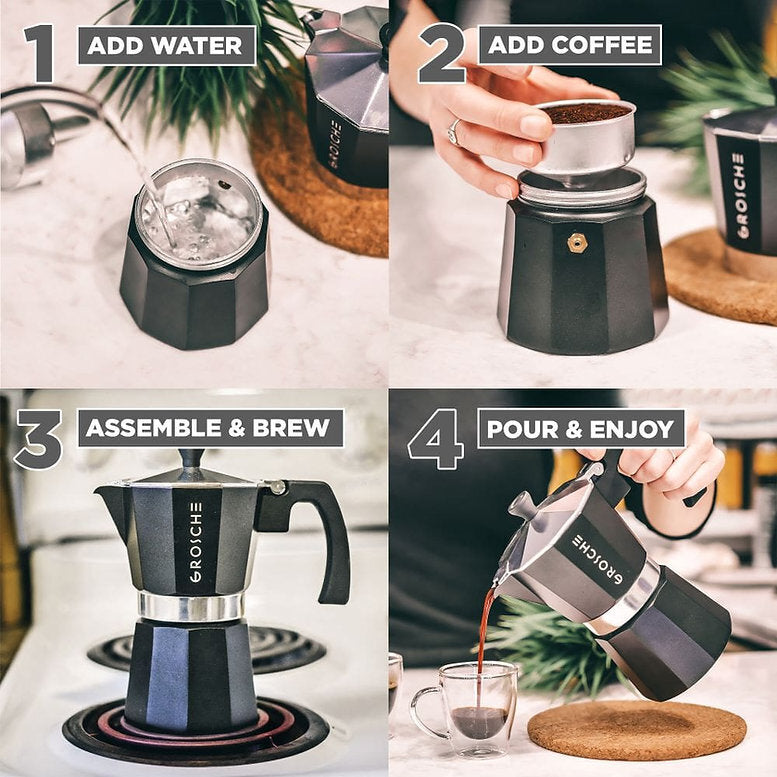 Grosche - Stovetop Espresso Coffee Maker: Milano