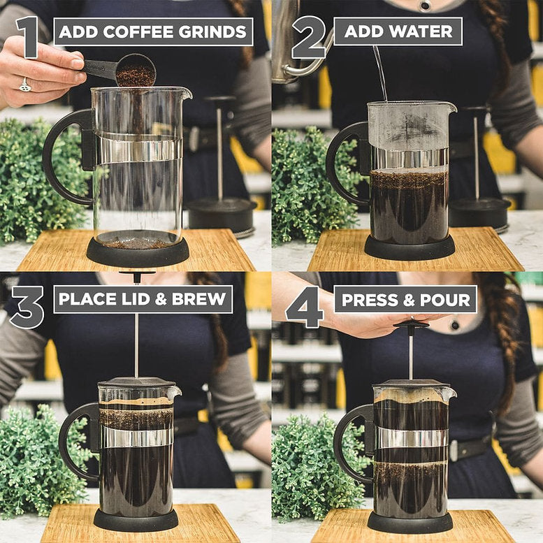 Grosche - Zurich French Press Black - 1000ml/8cup Grosche