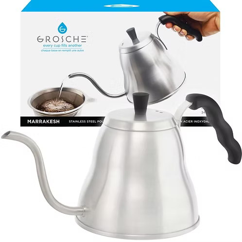 Grosche- MARRAKESH Stainless Steel Pour Over Drip Kettle Boston Bean Coffee Co.