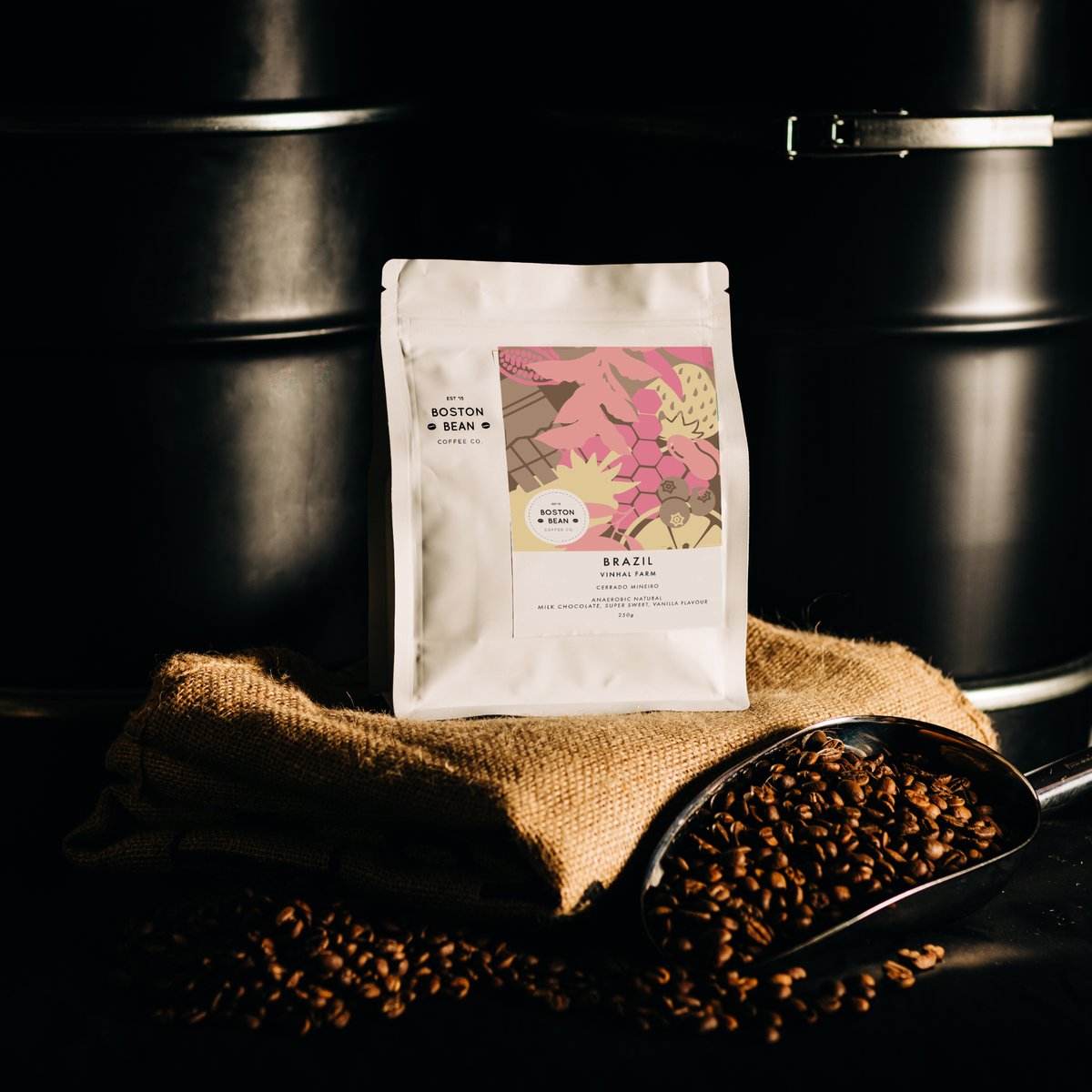Brazil - Vinhal Farm Cerrado Mineiro - Natural Anaerobic - SINGLE ORIGIN Boston Bean Coffee Co.
