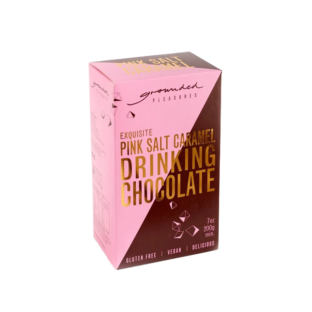 Grounded Pleasures - Pink Salt Caramel Drinking Chocolate - 200g