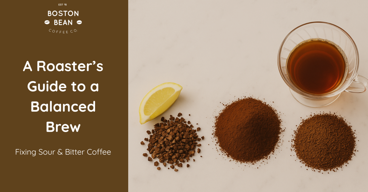 Describe the one variable that solves the problem for coffee to taste too sour or too bitter